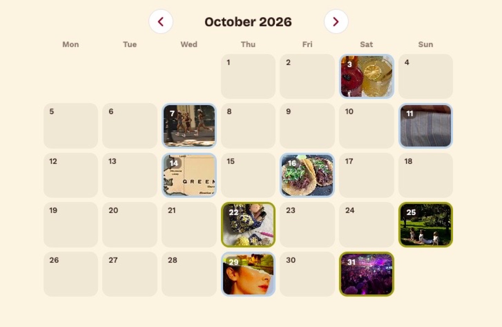 Calíope events calendar